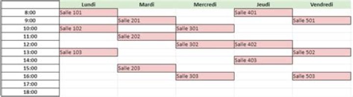 Calendrier gestion de salle Excel gratuit : gérez les réservations