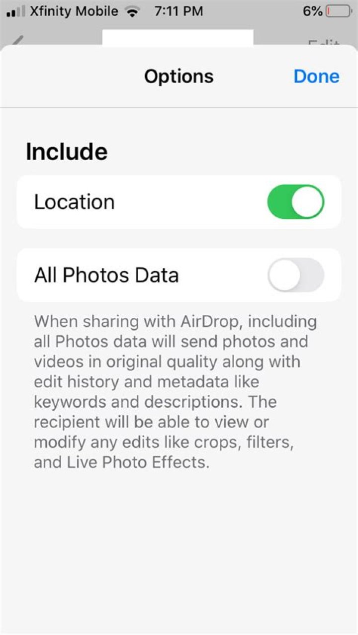 Cómo eliminar la geolocalización de las fotos en iPhone con iOS13