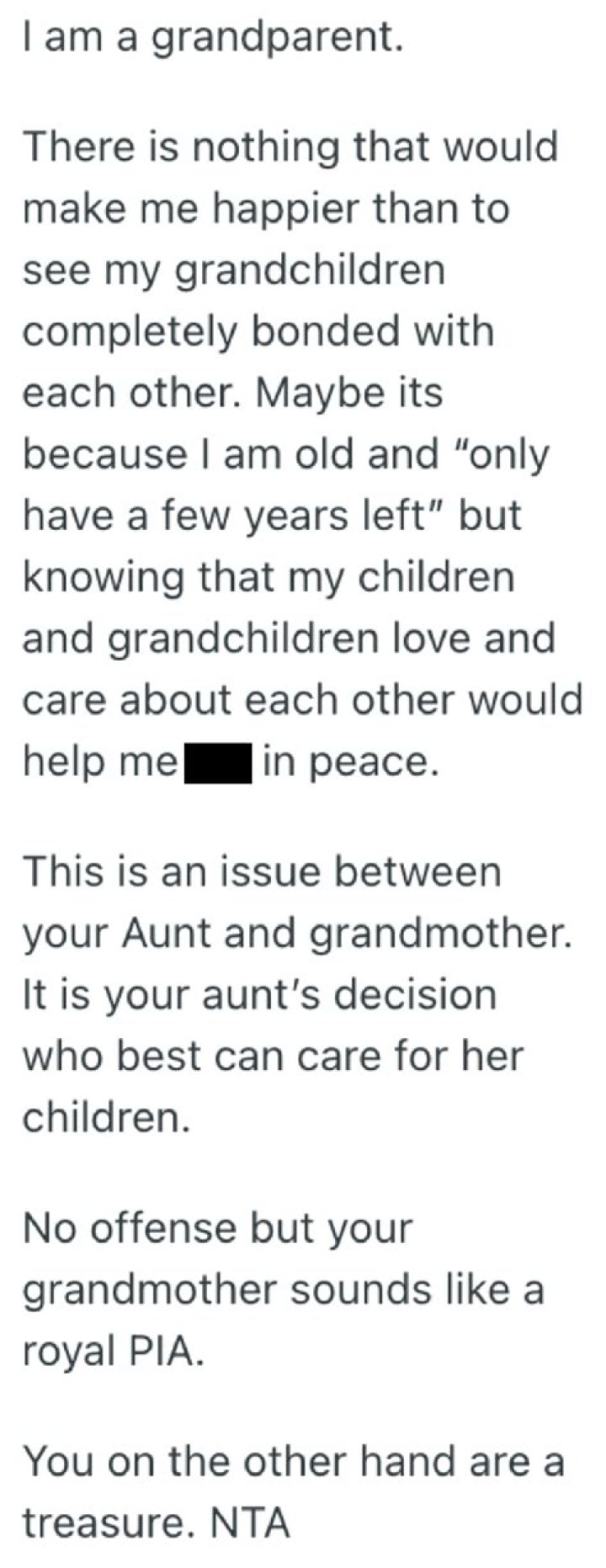 Grandmother thinks someone is stealing from her.