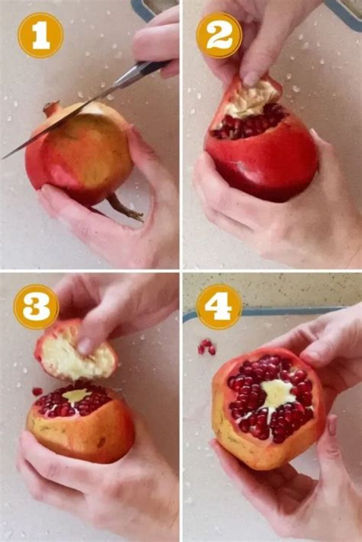 How To Cut Open a Pomegranate: Star Method