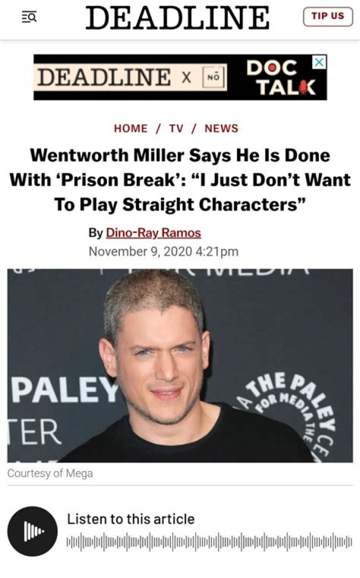 Is Michael Scofield Gay? What He Really Said About His S*xuality?