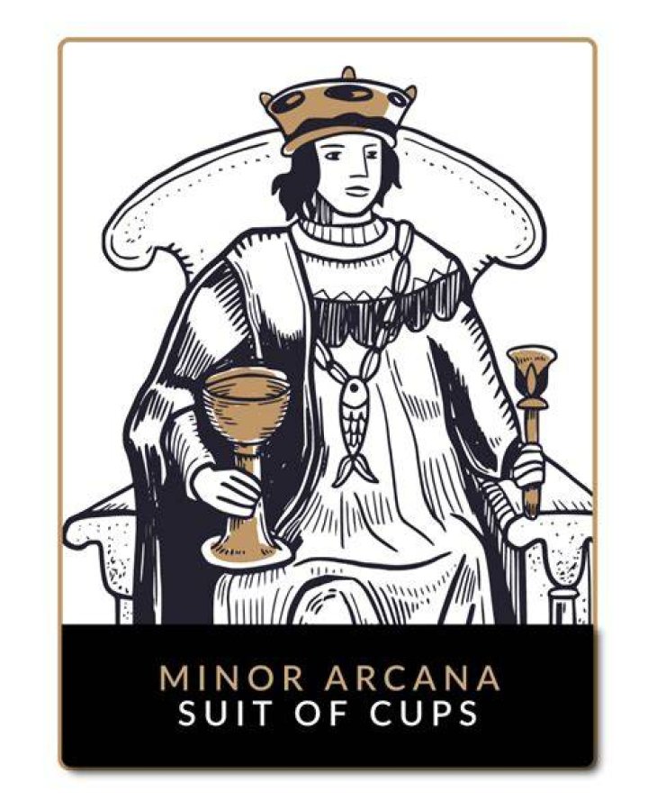 King of Cups - The Suit of Cups Minor Arcana Cards and Meaning