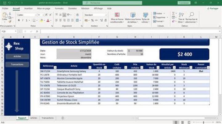 Logiciel gestion des stocks Excel gratuit : ne cherchez plus !