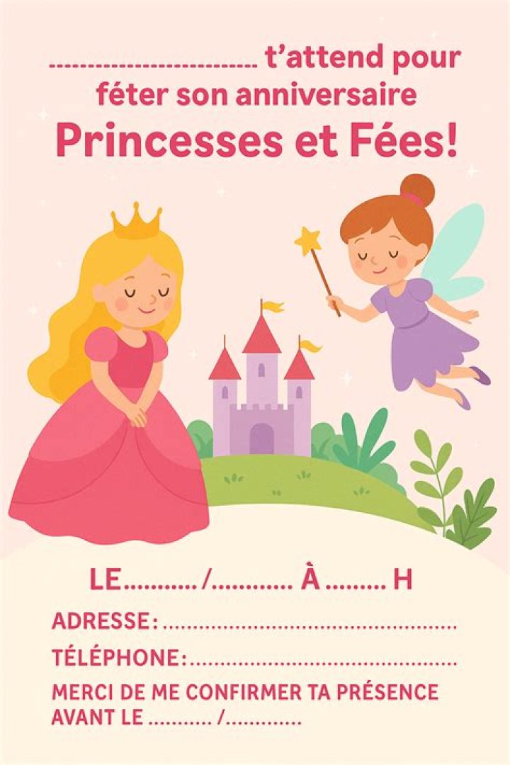 Modèle invitation anniversaire enfant Word, GRATUIT