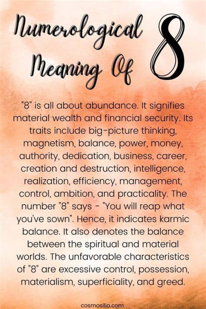 Number 8 - Numerology Number 8 Facts and Meaning