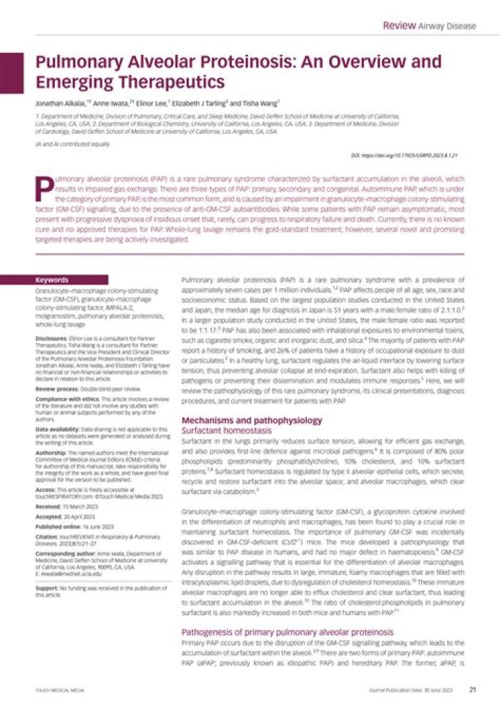 Pulmonary alveolar proteinosis due to monocytopenia: lung transplant or haematopoeitic stem cell transplant? [abstract] - ePrints