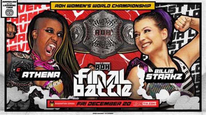	ROH Final Battle results: Robinson’s live review of Athena vs. Billie Starkz for the ROH Women’s Title, Mark Briscoe and FTR vs. Jon Moxley, Bryan Danielson, and Claudio Castagnoli	