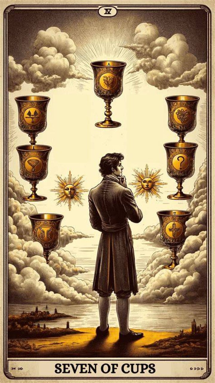 Seven of Cups - The Suit of Cups Minor Arcana Cards and Meaning