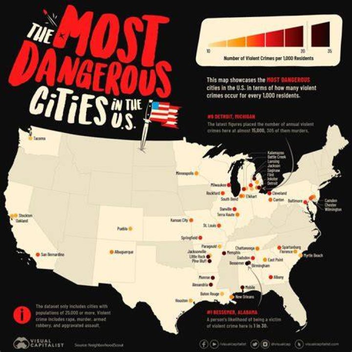 The 10 Most Worst Cities in California: A List of High-Crime Areas