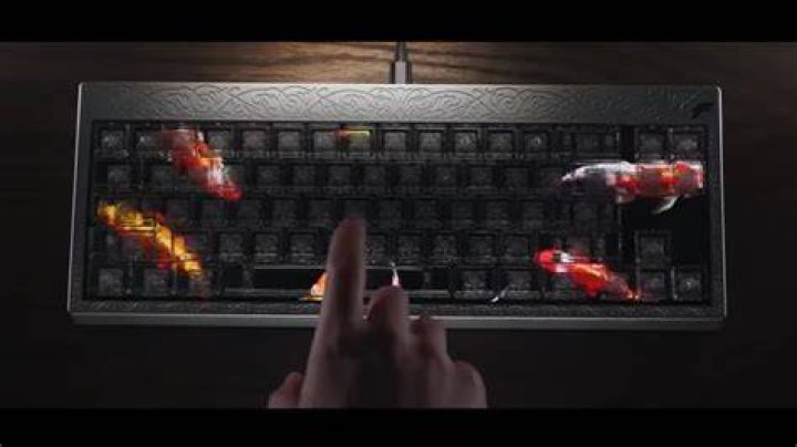The Finalmouse RGB LED is a glass keyboard with a PC inside